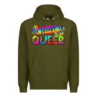 Army Green the future is queer Premium Hoodie - Zillion Design Studio