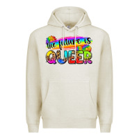 Oatmeal Heather the future is queer Premium Hoodie - Zillion Design Studio
