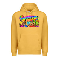 Mustard the future is queer Premium Hoodie - Zillion Design Studio