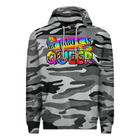 Slate Camo the future is queer Premium Hoodie - Zillion Design Studio