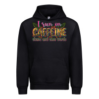 Black i run on caffeine chaos and cuss words Urban Hoodie - Zillion Design Studio