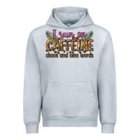 Heather Grey i run on caffeine chaos and cuss words Urban Hoodie - Zillion Design Studio