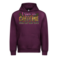 Mauve Wine i run on caffeine chaos and cuss words Urban Hoodie - Zillion Design Studio