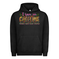 Pigment Black i run on caffeine chaos and cuss words Urban Hoodie - Zillion Design Studio
