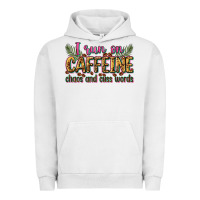 Pigment Lunar Rock i run on caffeine chaos and cuss words Urban Hoodie - Zillion Design Studio