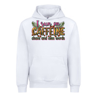 White i run on caffeine chaos and cuss words Urban Hoodie - Zillion Design Studio