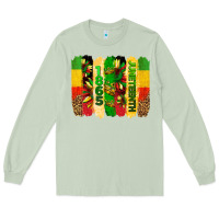 Matcha juneteenth brushstrokes Long Sleeve Tee - BarkalooDesign