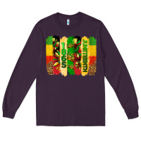 Plum juneteenth brushstrokes Long Sleeve Tee - BarkalooDesign