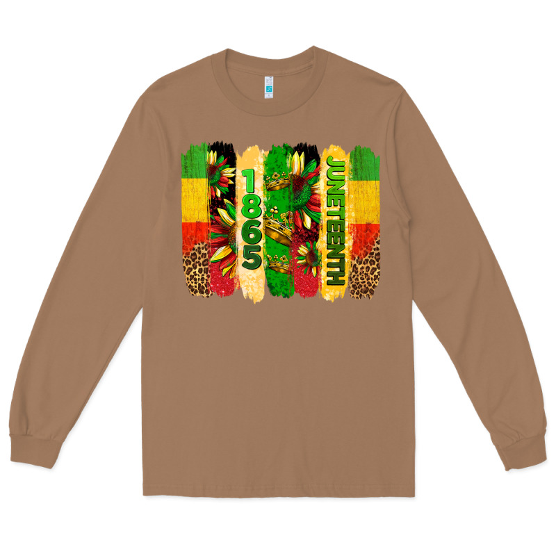 Juneteenth Brushstrokes Long Sleeve Tee by BarkalooDesign | Teevron