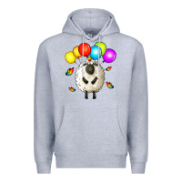 Heather Grey rainbow sheep Premium Hoodie - Zillion Design Studio