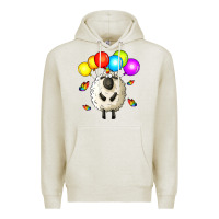 Oatmeal Heather rainbow sheep Premium Hoodie - Zillion Design Studio