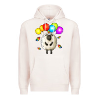 Pale Pink rainbow sheep Premium Hoodie - Zillion Design Studio