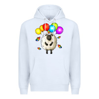 White rainbow sheep Premium Hoodie - Zillion Design Studio