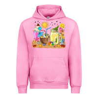 Fuchsia Pink summer drinks coffee cups Urban Hoodie - texasbilliewilder