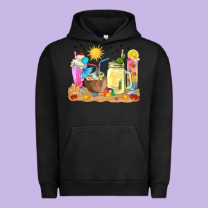 Summer Drinks Coffee Cups Urban Hoodie Designed By Texasbilliewilder