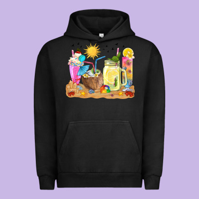 Summer Drinks Coffee Cups Urban Hoodie Designed By Texasbilliewilder