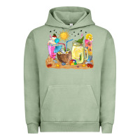 Pigment Oil Green summer drinks coffee cups Urban Hoodie - texasbilliewilder