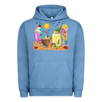 Pigment Pebble Blue summer drinks coffee cups Urban Hoodie - texasbilliewilder