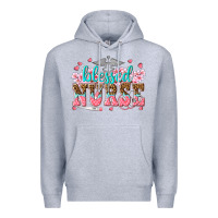 Heather Grey blessed nurse Premium Hoodie - texasbilliewilder