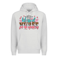 Dove Grey blessed nurse Premium Hoodie - texasbilliewilder