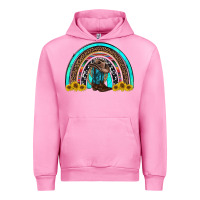 Fuchsia Pink western cowboy boots sunflowers rainbow Urban Hoodie - RanaPortraitStore