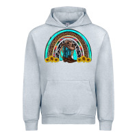 Heather Grey western cowboy boots sunflowers rainbow Urban Hoodie - RanaPortraitStore