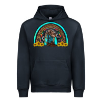 Navy western cowboy boots sunflowers rainbow Urban Hoodie - RanaPortraitStore