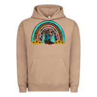Pigment Burro western cowboy boots sunflowers rainbow Urban Hoodie - RanaPortraitStore