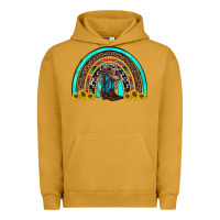Pigment Peanut Butter western cowboy boots sunflowers rainbow Urban Hoodie - RanaPortraitStore