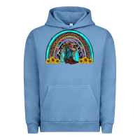 Pigment Pebble Blue western cowboy boots sunflowers rainbow Urban Hoodie - RanaPortraitStore