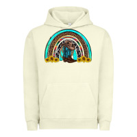 Pigment Pistachio western cowboy boots sunflowers rainbow Urban Hoodie - RanaPortraitStore
