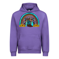 Tulip western cowboy boots sunflowers rainbow Urban Hoodie - RanaPortraitStore