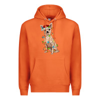 Carrot Chihuahua with christmas lights Premium Hoodie - RanaPortraitStore