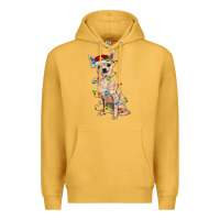 Mustard Chihuahua with christmas lights Premium Hoodie - RanaPortraitStore