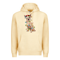 Pina Colada Chihuahua with christmas lights Premium Hoodie - RanaPortraitStore
