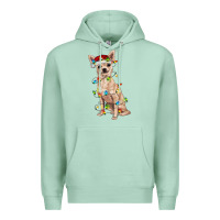 Seafoam Chihuahua with christmas lights Premium Hoodie - RanaPortraitStore