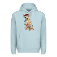 Blue Mist Chihuahua with christmas lights Premium Hoodie - RanaPortraitStore