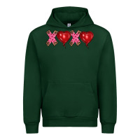 Forest Green valentine's day xoxo heart balloon Urban Hoodie - RanaPortraitStore