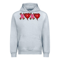 Heather Grey valentine's day xoxo heart balloon Urban Hoodie - RanaPortraitStore