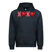 Navy valentine's day xoxo heart balloon Urban Hoodie - RanaPortraitStore