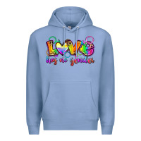 Colony Blue love has no gender Premium Hoodie - Zillion Design Studio
