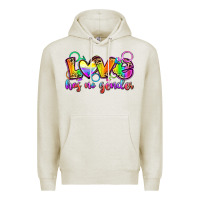Oatmeal Heather love has no gender Premium Hoodie - Zillion Design Studio