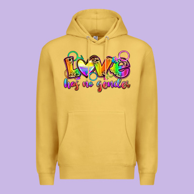 Love Has No Gender Premium Hoodie Designed By Zillion Design Studio