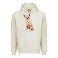 Oatmeal Heather chihuahua Premium Hoodie - RanaPortraitStore