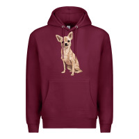 Burgundy chihuahua Premium Hoodie - RanaPortraitStore