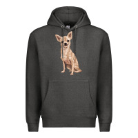 Charcoal Heather chihuahua Premium Hoodie - RanaPortraitStore