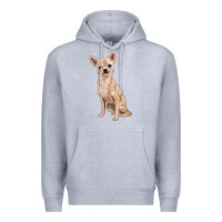 Heather Grey chihuahua Premium Hoodie - RanaPortraitStore