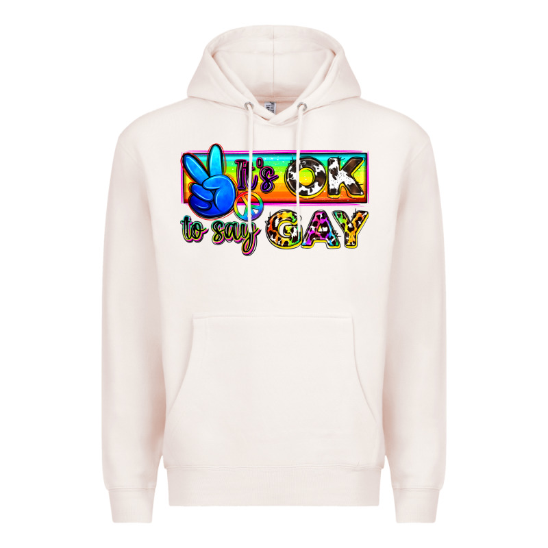 It's Ok To Say Gay Premium Hoodie by Zillion Design Studio | Teevron
