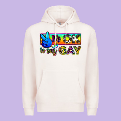 It's Ok To Say Gay Premium Hoodie Designed By Zillion Design Studio