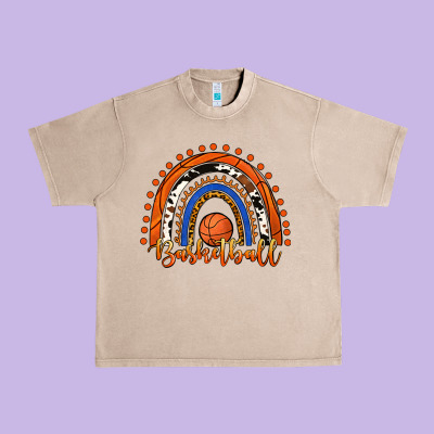 Basketball Rainbow Urban Heavy Tee Designed By Ranaportraitstore